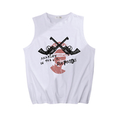 Punk T恤坎肩宽肩背心 pistols性手枪叛逆青年朋克无袖 rock sex