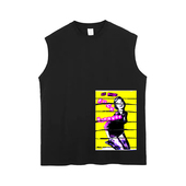 pistols叛逆性手枪朋克乐纯棉无袖 破坏做旧暗黑 sex 坎肩背心Tee