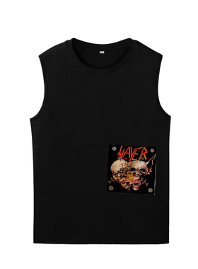 slayer slipknot acdc活结重金属硬摇滚朋克纯棉无袖坎肩背心T恤