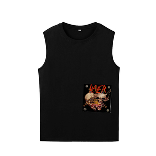 slayer slipknot acdc活结重金属硬摇滚朋克纯棉无袖坎肩背心T恤