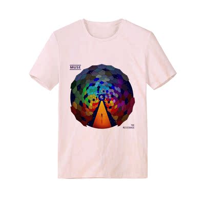 muse the resistance缪斯乐队数码印花夏季凉快复古插肩圆领T恤