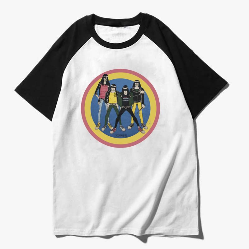 朋克宽松短袖T恤绿日摇滚