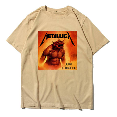 重金属乐队恶魔复古海报印花T恤