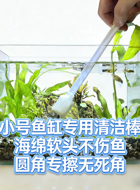 小缸专用绿尘藻环保海绵清洁棒