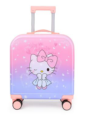 儿童行李男女孩万向轮小学生旅行登机拉杆箱密码20寸HelloKitty猫