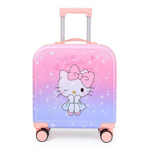 儿童行李男女孩万向轮小学生旅行登机拉杆箱密码20寸HelloKitty猫