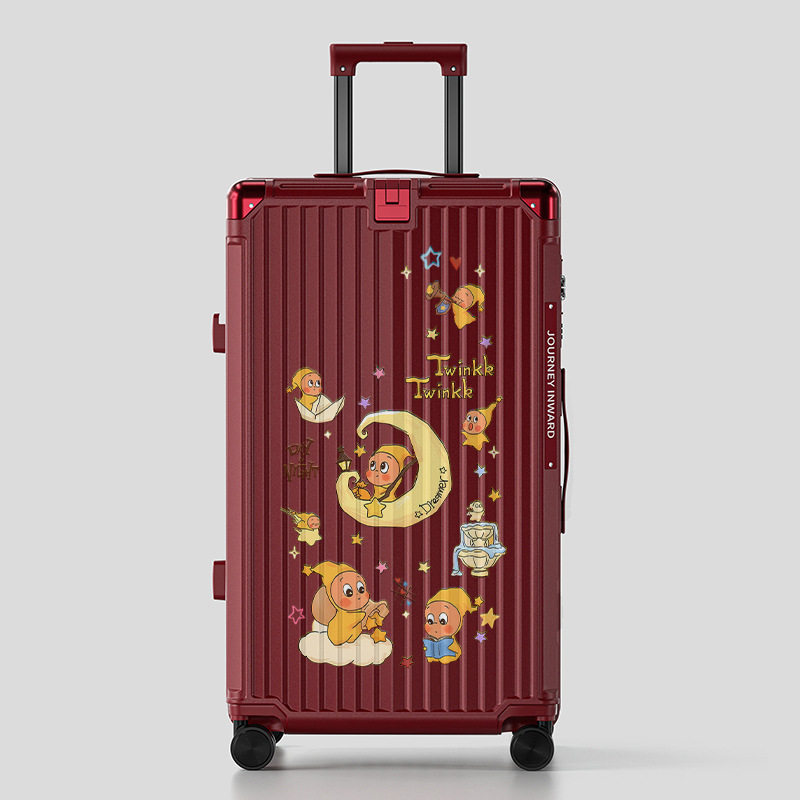 2026新款行李拉杆箱红色男女初高中大学生24寸旅行星星人泡泡玛特,箱包皮具/热销女包/男包,旅行箱,淘宝优惠券,粉丝福利购,淘宝优惠卷