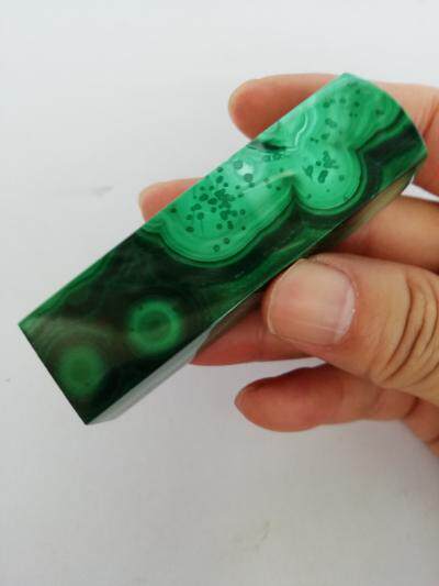 绿孔雀石印章 天然雕刻料 原石摆件 手把件 石头 金石半宝石