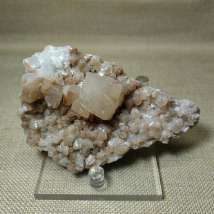 L47天然红色方解石结晶矿物晶体矿标原石摆件观赏石摆件calcite