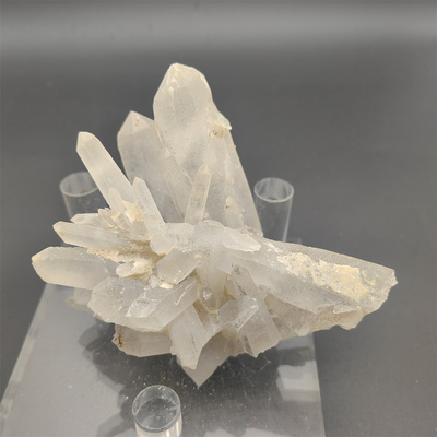 L124天然白水晶原石晶簇晶体矿标矿物晶体摆件rock crystal