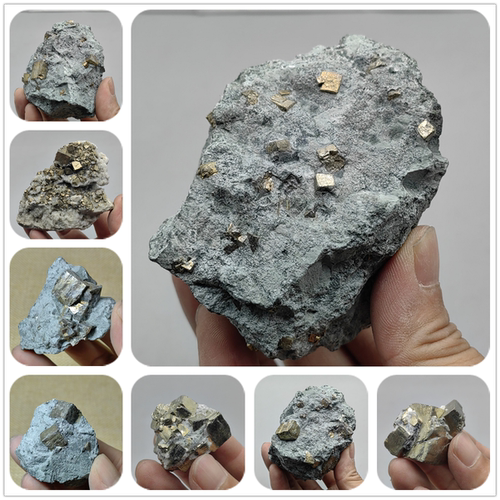 N88天然黄铁矿原石立方体晶体小摆件招财矿石矿标地质矿物标本 - 封面
