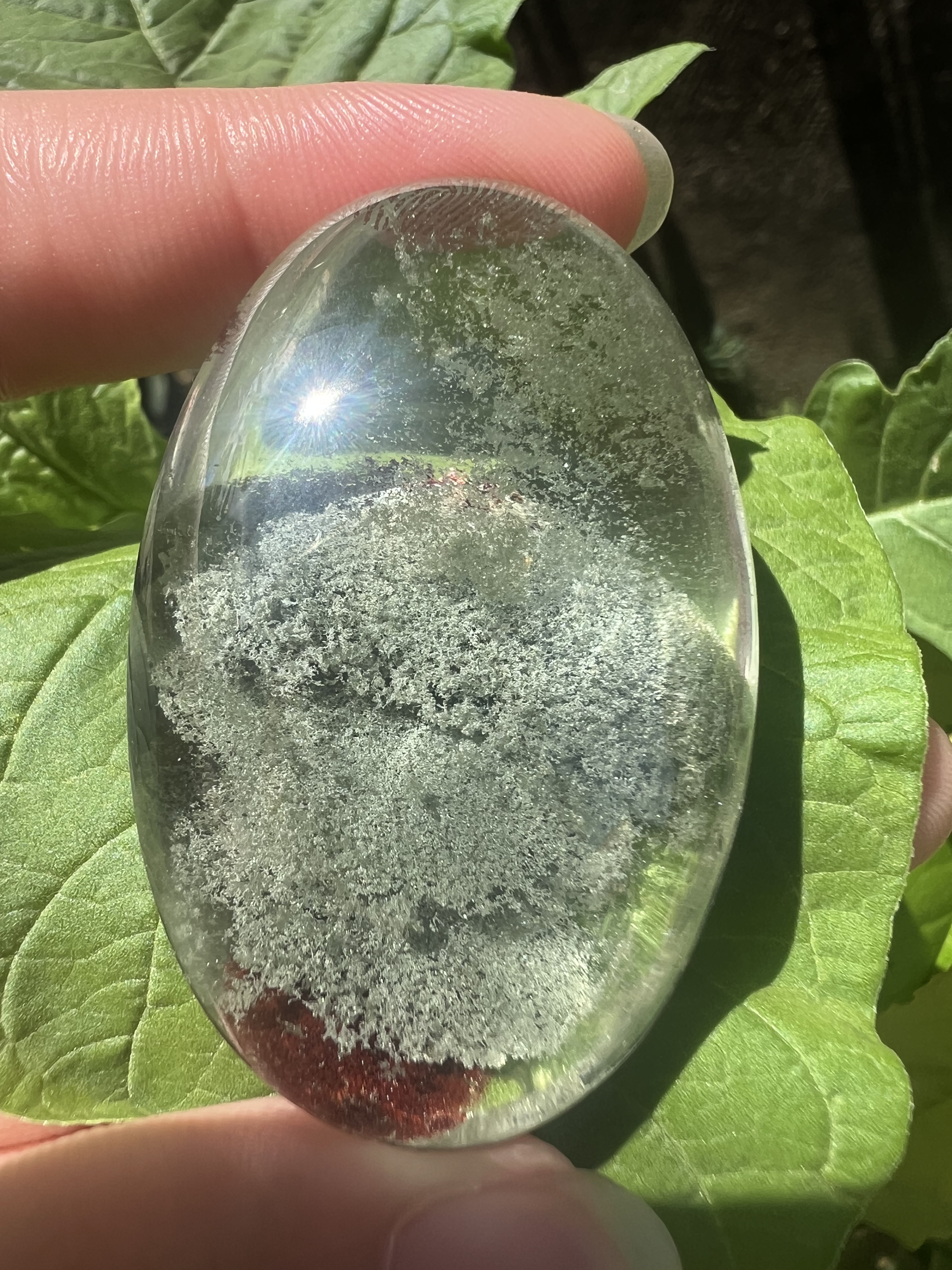 天然水晶巴西绿幽灵吊坠裸石32颈饰