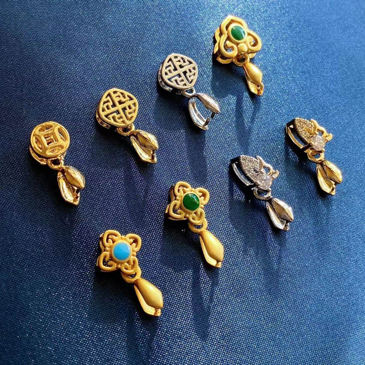 铜银镀金项链扣子接头万能扣配件翡翠玉吊坠夹扣瓜子扣18k金卡扣,饰品/流行首饰/时尚饰品新,扣,淘宝优惠券,粉丝福利购,淘宝优惠卷