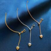 镀925银项链加长粗延长链镀18k金玫瑰金手链调节扣黄金脚链万能链