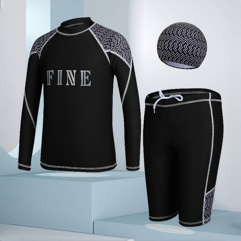 青少年分体泳衣儿童游泳裤男童长袖防晒速干中大童男孩游泳潜水服,运动/瑜伽/健身/球迷用品,儿童泳衣/裤,淘宝优惠券,粉丝福利购,淘宝优惠卷