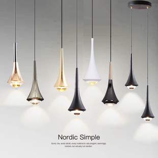 卧室床头吊灯高级感轻奢可升降创意主卧床头小吊灯餐厅玄关吊线灯