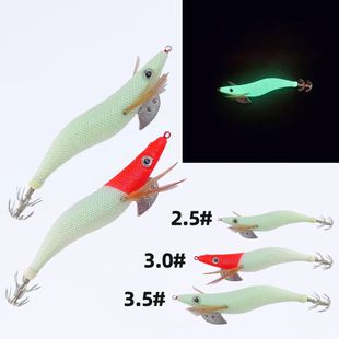 木虾鱿鱼钩 爆炸钩配重铅仿生假饵沉水路亚仿生假虾钓鱼饵