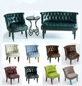 小户型卧室电脑美甲椅子服装 欧式 复古单人沙发皮布艺时尚 店铺沙发