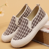 老北京布鞋 百搭休闲渔夫鞋 女单鞋 时尚 平底透气学生懒人鞋 春夏新款