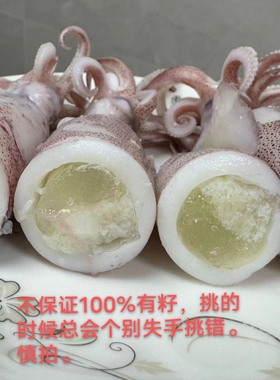 菜菜海鲜 带籽小管鱿鱼 400克/盒 白灼油焖都好吃