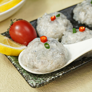 菜菜海鲜高含量青虾滑低脂宝宝辅食150克 3盒儿童早餐