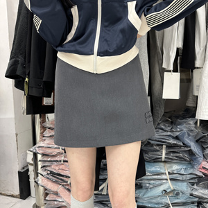 内衬安全裤高腰显瘦a字半身裙女2024春高腰百搭包臀短裙一步裙