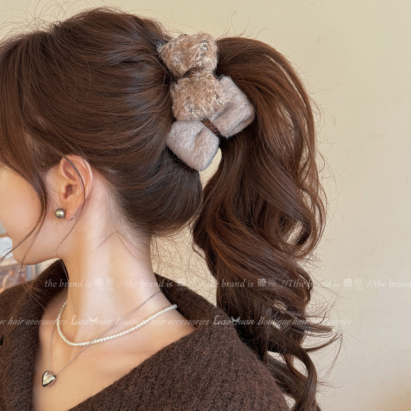 温柔气质蝴蝶结发夹甜美