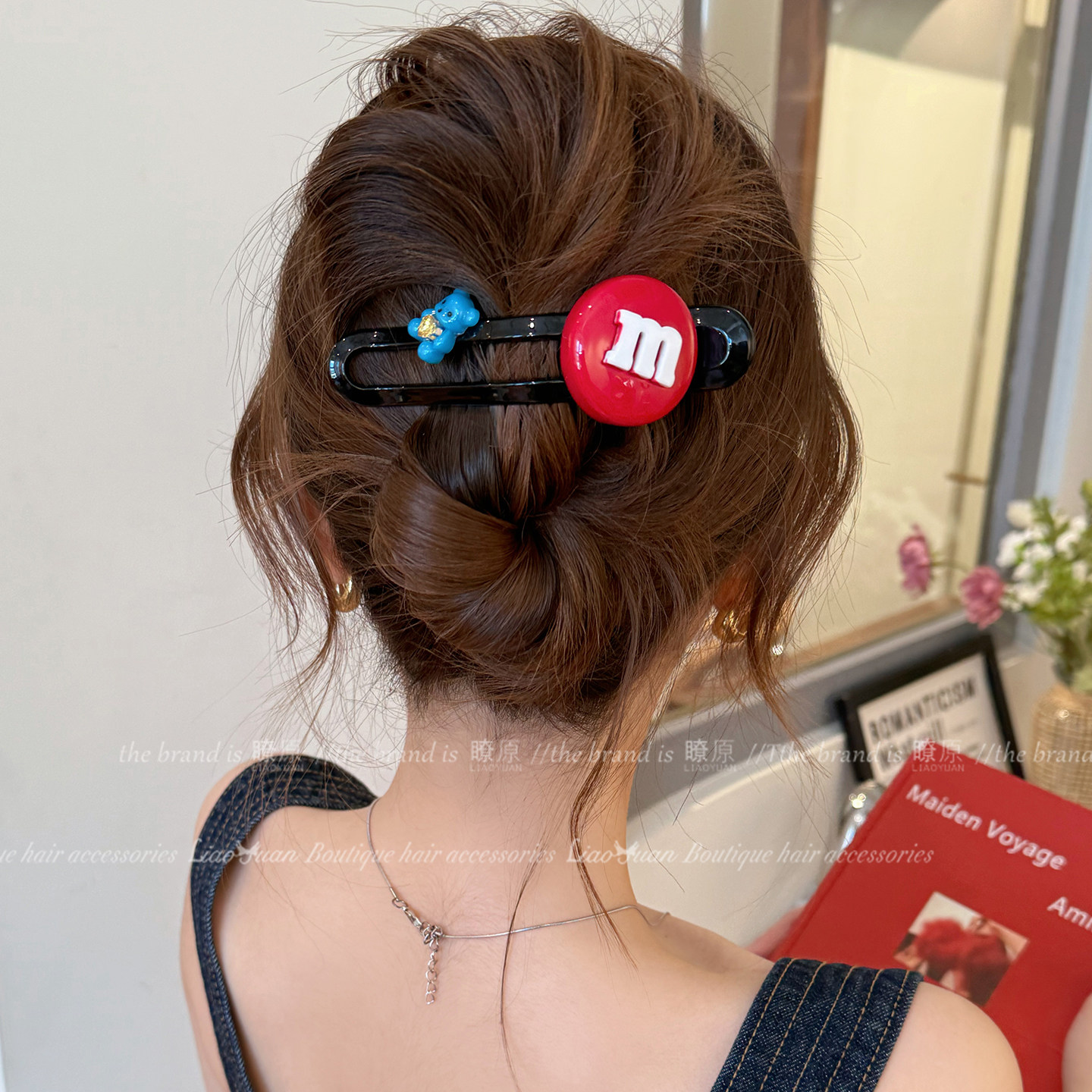 可爱多巴胺M豆发夹女高级感