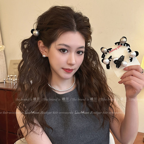 贵气千金感珍珠小抓夹简约刘海夹