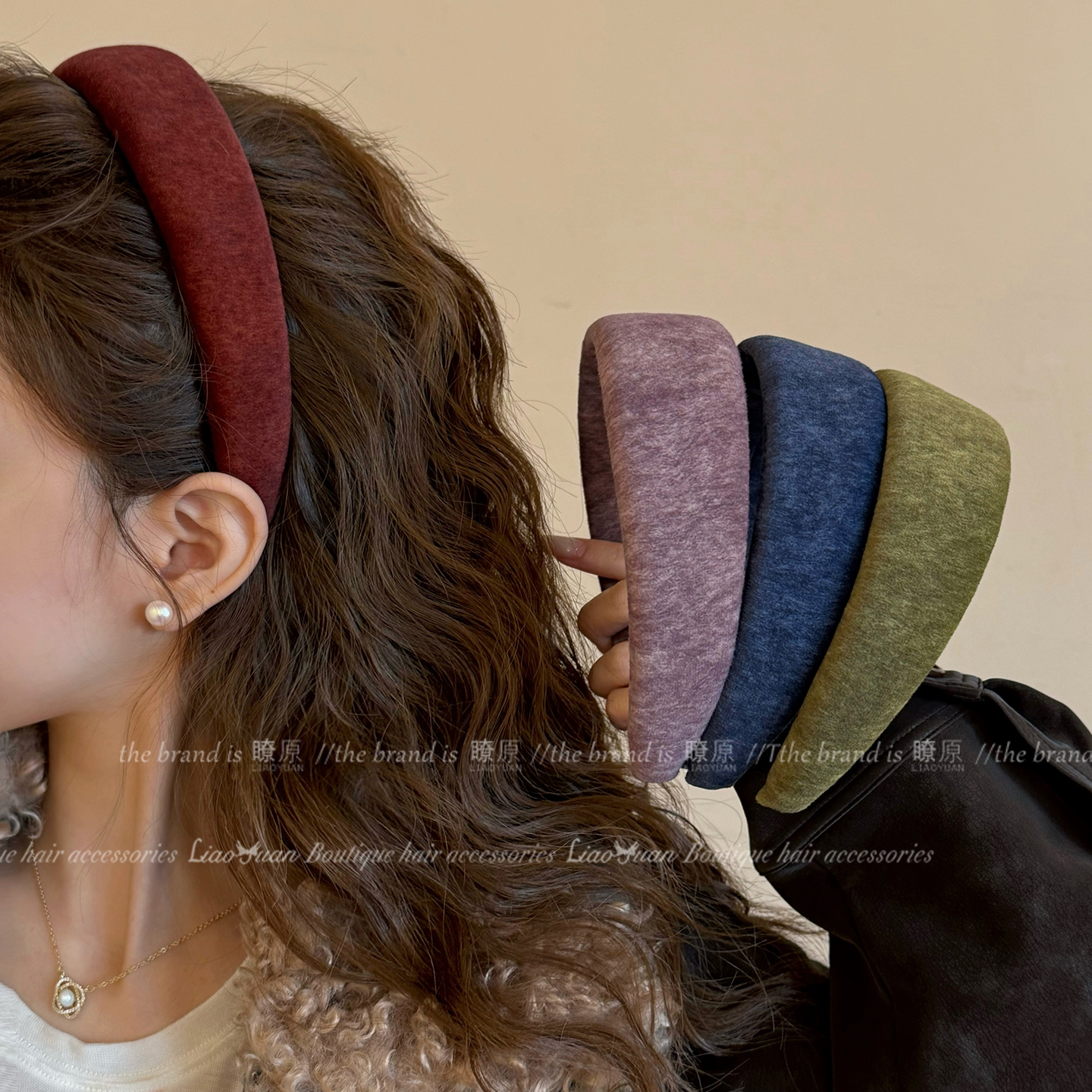 高级感~时尚晕染宽边发箍