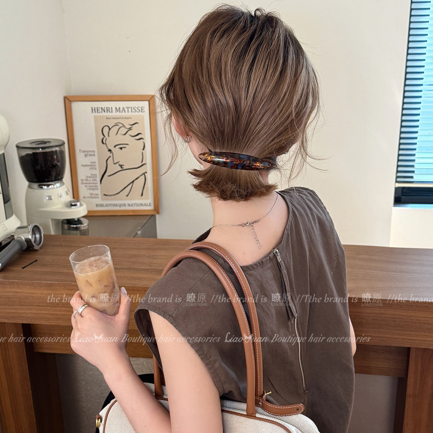 气质短发头饰品简约醋酸发夹女后脑勺半扎发弹簧夹子2026新款发卡