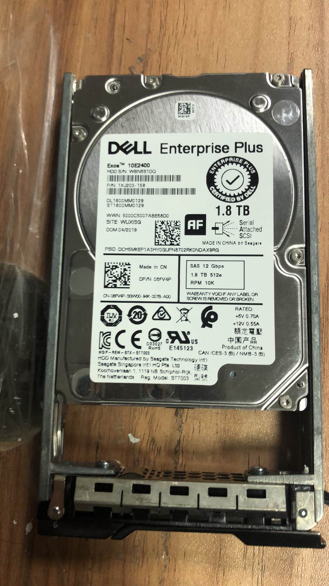 DELL Compellent SCV3020 1.8T 2.5 01XJ203-158 06FV4P服务器盘