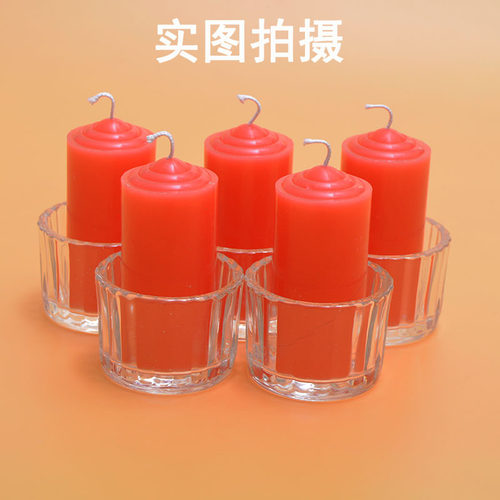 红色过年供佛应急圆柱蜡烛