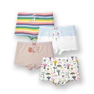 hugging mamma斑比女童A类女宝内裤纯棉莫代尔平角女三角儿童班比