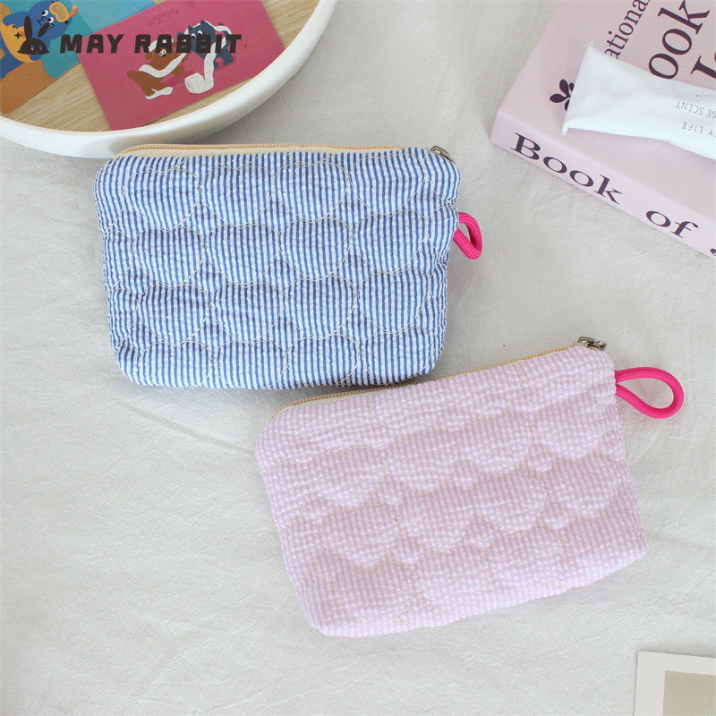 MAYRABBIT新款绗缝爱心零钱包