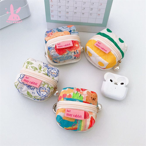 mayrabbit可爱印花立体耳机包