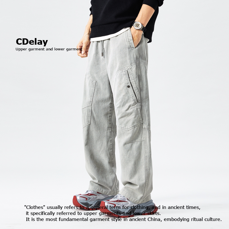 CDelay美式工装裤男重磅纯棉休闲