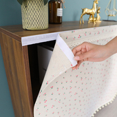 免打孔柜子遮挡帘厨柜遮丑布帘魔术贴鞋 架防尘帘布置物架杂物门帘