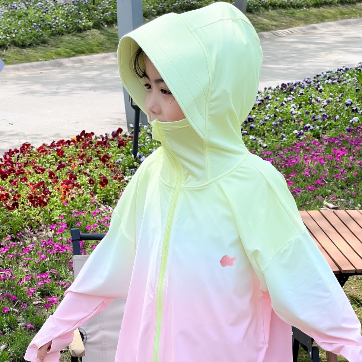 【甩】儿童防晒衣女童冰丝大帽沿薄款透气冰感亲子防晒服男童