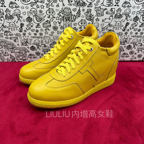 厚底隐形内增高6.5cm真皮德训鞋