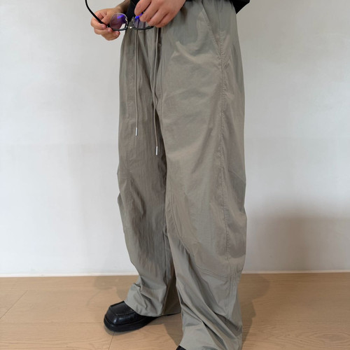 夏新款EMCS日系街头纯色百搭抽绳宽松休闲裤长裤269229男