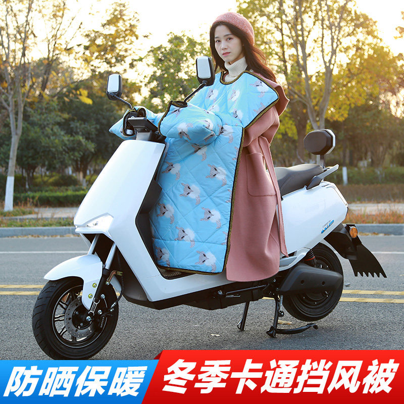 绿源电动车卡通时尚挡风被电动摩托车挡风被夏 防晒 四季保暖防风