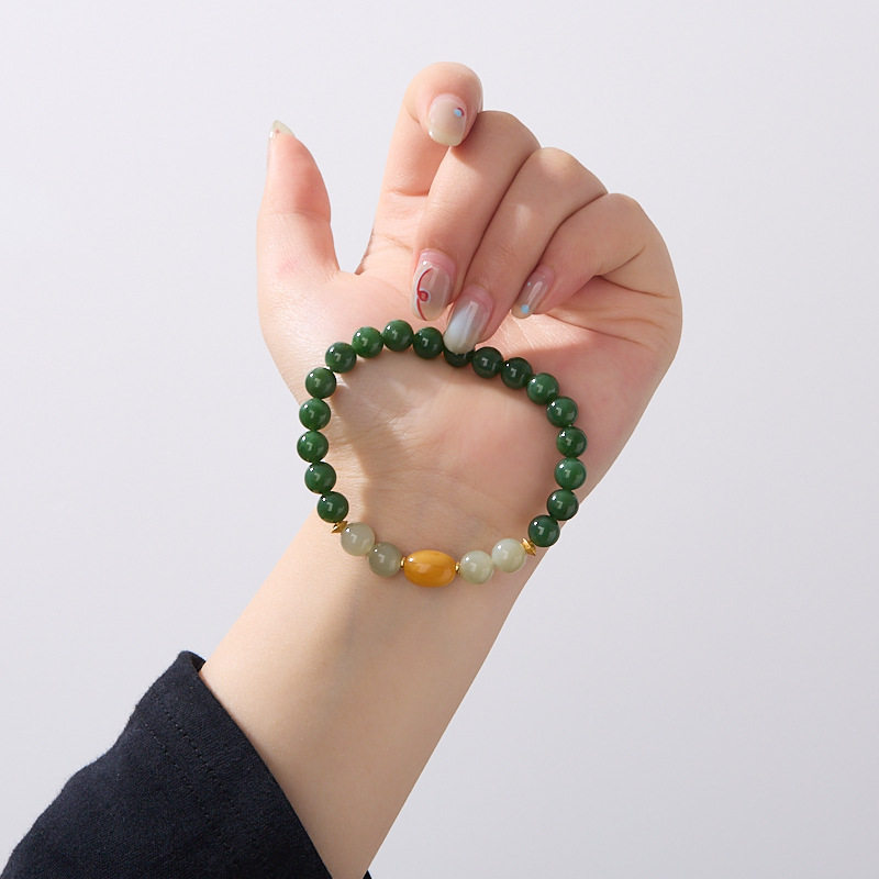 碧玉手链枣珠『柳浪闻莺』秀气婉约时尚天然蜜蜡玉石8MM手串,饰品/流行首饰/时尚饰品新,手饰/手串,淘宝优惠券,粉丝福利购,淘宝优惠卷