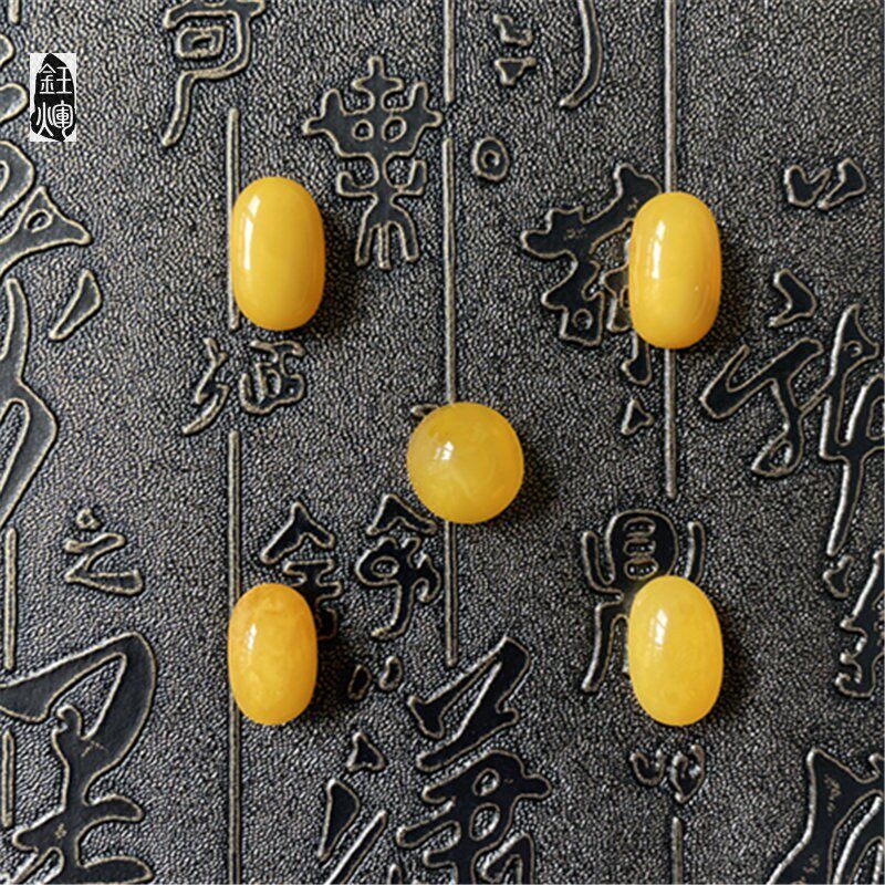 波罗的海琥珀蜜蜡蛋面 戒面 鸡手饰