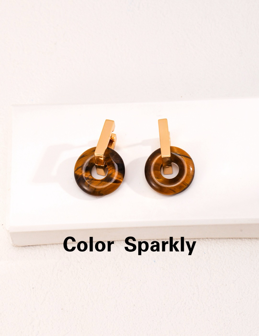 925银耳环女高级感耳饰美拉德风虎眼石耳钉气质小众轻奢复古港风