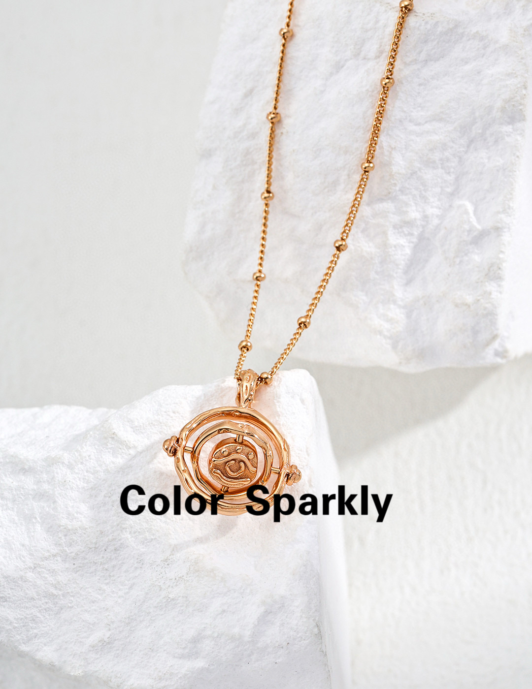 Color Sparkly 小众轻奢设计S925银复古项链时尚百搭高级感项链