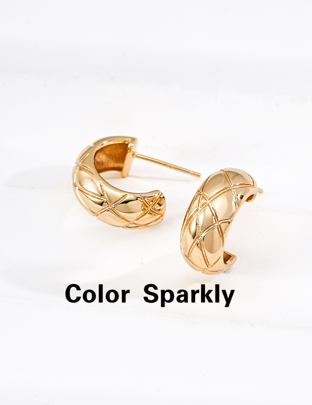 s925银镀金耳环女轻奢高级感