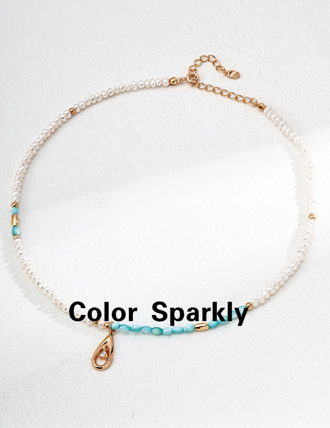 天然珍珠蓝母贝项链女轻奢高级感