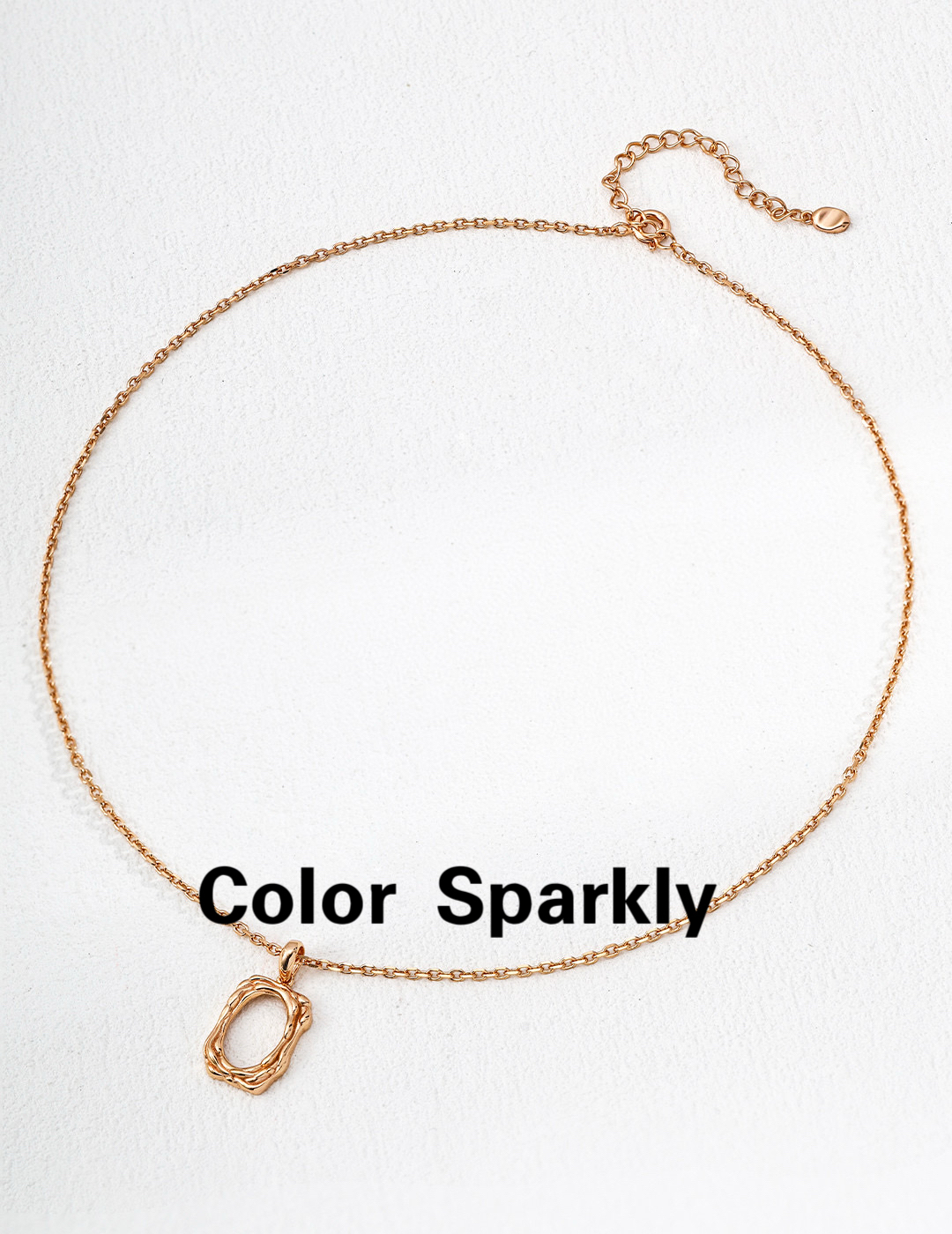 小众设计925银镀金几何项链