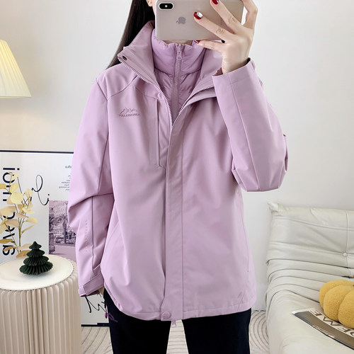 风雪狼新款保暧防风羽绒冲锋衣女